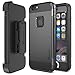 Trianium iPhone 6 / 6s Case [Duranium Series] Holster Case for Apple iPhone 6 6s w/Built-in Screen Protector Heavy Duty + Ultra Protection Phone Cover [Black/Gunmetal] (TM000180)