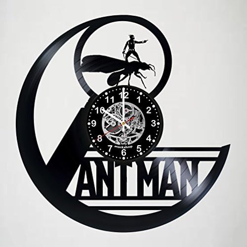 Ant Man - Action Figure - Marvel Legends – Comics Band – Movie - Handmade Vinyl Record Wall Clock - Get unique garage wall art décor - Gift ideas for men, father, boyfriend – Unique comics art design