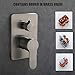 Bathtub Shower Faucet.Brushed Nickel Shower Faucets Sets Complete.10IN Rain Shower System.All Metal Shower Fixtures.Shower Rough Valve Body Included
