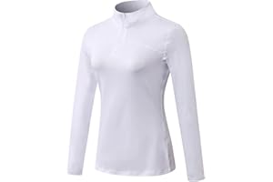 Blaward Women's Thermal Fleece Running Shirt Quarter Zip Pullover Jacket Long Sleeve Tops Equestrian Golf Shirt Winter Gear