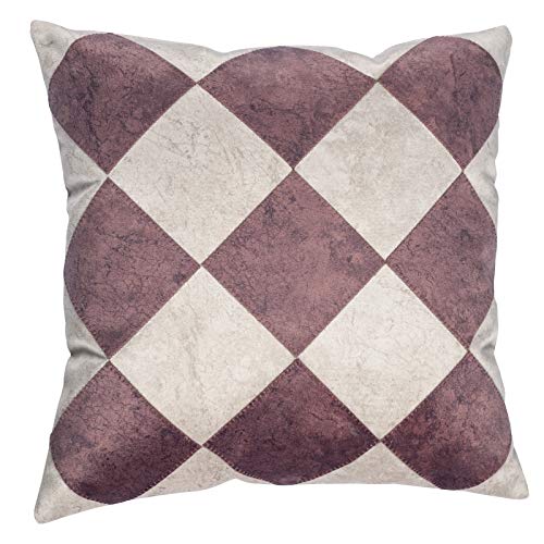 Cushion Cover, Handmade Cushions, Decorative Cushions, Velvet Touch Laser Cut Embroidery Accent Home Sofa Cushion Cover Pillowcase (Standard, 45 x 45 cm) Ivory/Pink