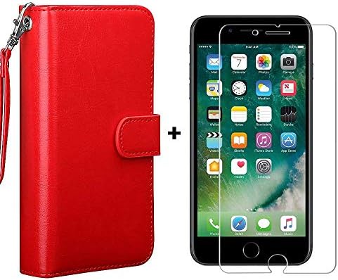 iPhone 7 Plus Case, iPhone 8 Plus Case, GPROVA Crystal Clear Cover Case [Shock Absorption] with Transparent Bumper Soft TPU Cover Case for iPhone 7 Plus/iPhone 8 Plus (Clear) (red+Screen)