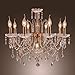 LightInTheBox Elegant Candle Style Crystal Chandelier with 9 Lights Pendent Light Ceiling Light Fixture for Living Room Gold Color Bulb Not Included