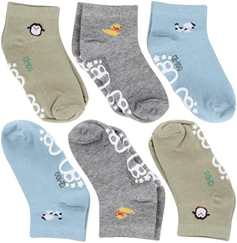 100% Cotton Contact Kids/Toddlers Socks (Solid Boy, Toddler)