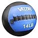 Valor Fitness Wall Balls - Weighted Medicine Workout Ball for Exercise Balance and Strength Training - Home Gym Equipment - 14 lb
