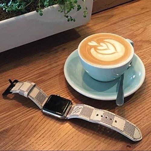 Custom 24mm Handmade Premium Calf Leather Watch Band Gunny Straps - Louis Vuitton Azur