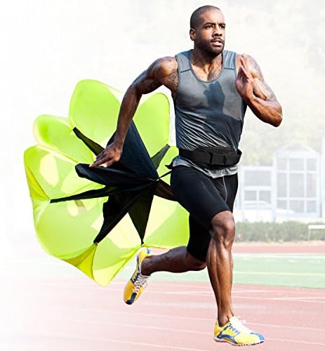 High Pulse Speed and Stamina Increasing Resistance Parachute for Kids and Adults Ideal for Agility Training, Speed Training | Speed Chute Essential for Athletic Training Small MED X-Large Available