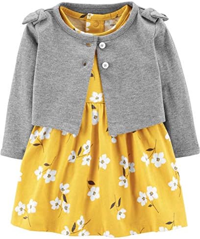 Amazon Co Jp カーターズ 女の子 イエロー 花柄 カーディガン ワンピース 2点セット 6months 61 67cm 並行輸入品 服 ファッション小物