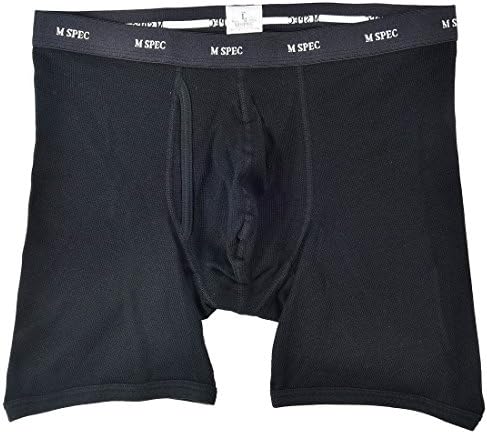 MSPEC Men's 3D-Crotch Cotton Kanoko Mesh Ventilation Boxer Briefs
