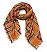 Large Tartan Fashion Women Scarf Lovely Best Gift Scarf Wrap Shawl Orange