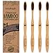 Biodegradable Eco-Friendly Natural Bamboo Charcoal Toothbrush - Pack Of 4 primary