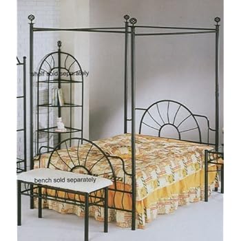 Amazon.com: Queen Size Black Finish Canopy Metal Bed Headboard and ... Amazon.com: Queen Size Black Finish Canopy Metal Bed Headboard and ... - 83