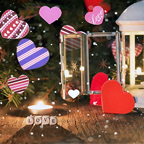 SAYAYA 600 Pieces Heart Stickers Foam Adhesive Hearts Love Decorative Sticker for Valentine's Day, Wedding or DIY Crafts