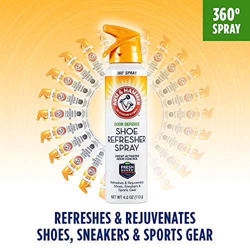 Arm & Hammer Shoe Refresher Spray Odor Eliminator & Moisture Absorber