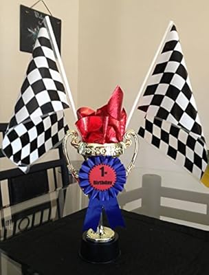 Ifavor123 Checkered Black and White Plastic Race Mini Flags â€“ Racing Themed Bulk Party Favor Novelty