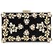 Milisente Women Clutches Pearls Evening Bag Clutch Purse Bags (Black)