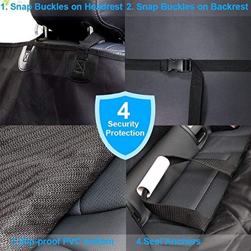 Pet Deluxe Thick Front Car Seat Cover for Car and SUV Waterproof Nonslip Seat Covers for Pet Dogs and Cats Black (2 pack)