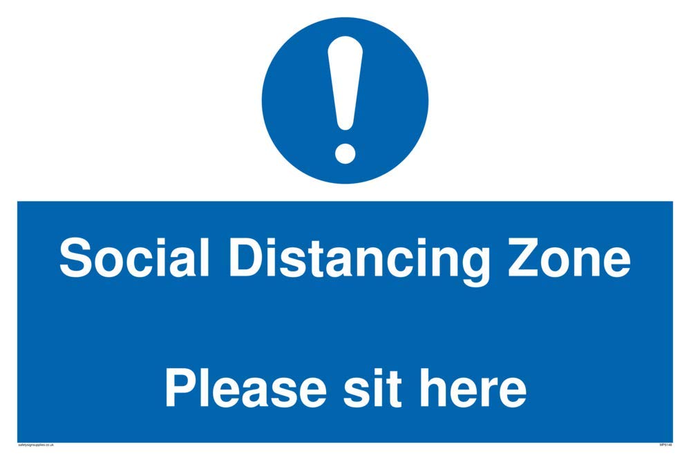 Social Distancing Zone Please sit here