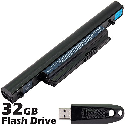 Battpit™ Laptop/Notebook Battery Replacement for Acer AS10B75 (4400mAh / 48Wh) with 32GB Battpit™ USB Flash Drive