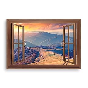 Framed Canvas Wall Art for Living Room, Bedroom Mountain View Canvas Prints for Home Decoration Ready to Hang - 16x24 inches
