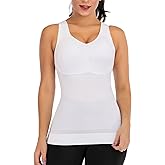 Women's Shapewear Camisoles With Built in Bra Tummy Control Padded Bra Seamless Compression Tank Tops