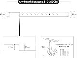 Vailge Tension Rod Shower Rail Curtain Pole 210-310CM White view 3
