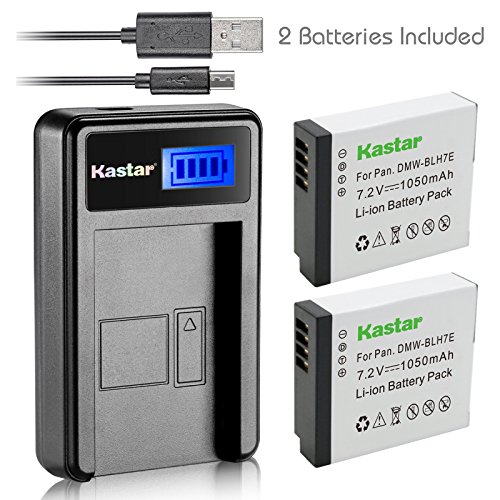 Kastar Battery (X2) & LCD USB Charger for Panasonic DMW-BLH7 DMW-BLH7E DMW-BLH7PP work with Panasonic Lumix DMC-GM1 DMC-GM1K DMC-GM5 DMC-GF7 Cameras