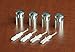 Displays2go Set of Eight 1 x 1 Inch Aluminum Standoff Screws, to Mount Office Wall Signs (Silver)