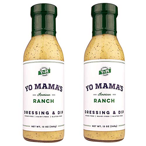 Keto Friendly Ranch Salad Dressing by Yo Mama's Foods - (2) Bottles - Low Carb, Gluten Free, and Dairy Free!