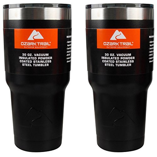 Ozark Double-Wall Insulated stainless steel tumblers - set of 2, 30 oz (Black)