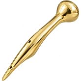 Solid Brass Walking Cane Handle Only Vintage Round Knob Replacement Top for Wooden Walking Sticks Polished Gold Finish Heavy Duty