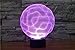 YANGHX 3D illusion Lamp 3D Brain illusion Light 100~240v Night 7 Color change LED desk table light lamp (Color: Multicolor)