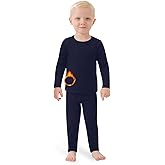 Rupy 2T-5T Toddler Thermal Underwear Set for Kids Fleece Lined Toddler Long Johns for Boys Girls Soft Base Layer Winter