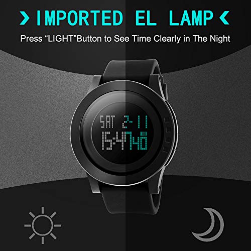 image for JOYSAE Men's Sports Watches,Fashion Wristwatch Multifunction Large Fac