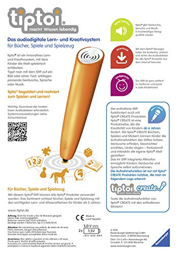 Ravensburger tiptoi Stift 00801 - Das audiodigitale Lern- und Kreativsystem, Lernspielzeug für Kinder ab 3 Jahren - Der Stift mit Aufnahmefunktion – Bild 3