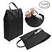 Bagail Travel Shoe Bags Set of 4 Lightweight Waterproof Nylon Storage Bag for Men & Women (Standard Size, Black (2 XL & 2 Standard))