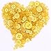 Rustark 650Pcs Yellow Series Resin Buttons Favorite Findings Basic Buttons 2 and 4 Holes Craft Buttons for Arts, DIY Crafts, Decoration, Sewing - Sizes Range from 0.28 to 1.18 Inch 