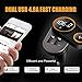 Bluetooth FM Transmitter, [Newest Version] Wireless Bluetooth Car Radio Transmitter Handsfree Car Kit Mp3 Player with 2 USB Ports, TF Card Slot for iPhone iPad Samsung HTC