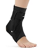 Hocafer Right Ankle Brace for Women & Men - Ankle Support Sprained Ankle Brace for Achilles,Tendon,Sprain,Injury Recovery,Ankle Support Brace for Running, Basketball, Football (Black,M,Right)
