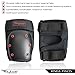 Flybar Knee and Elbow Pads, Wrist Guards Protective Safety Gear Set - Multi Sport Protection For Skateboarding, BMX, Pogoing, Inline Skating, Scooter - Kids, Teen & Adult Sizes (Black, Medium)