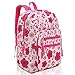 MGgear Pink / Purple Spring Flowers Pattern Daypack Backpack / School Bag