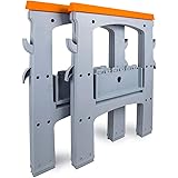 Amazon Basics Folding Sawhorse - Set of 2, 900 Pound Capacity