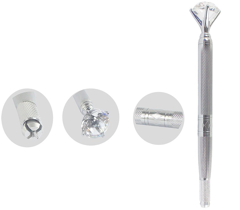 Xiaoyu Big Diamond Microblading Pen Permanent Eyebrow Tattoo Machine Manual Pen - Silver