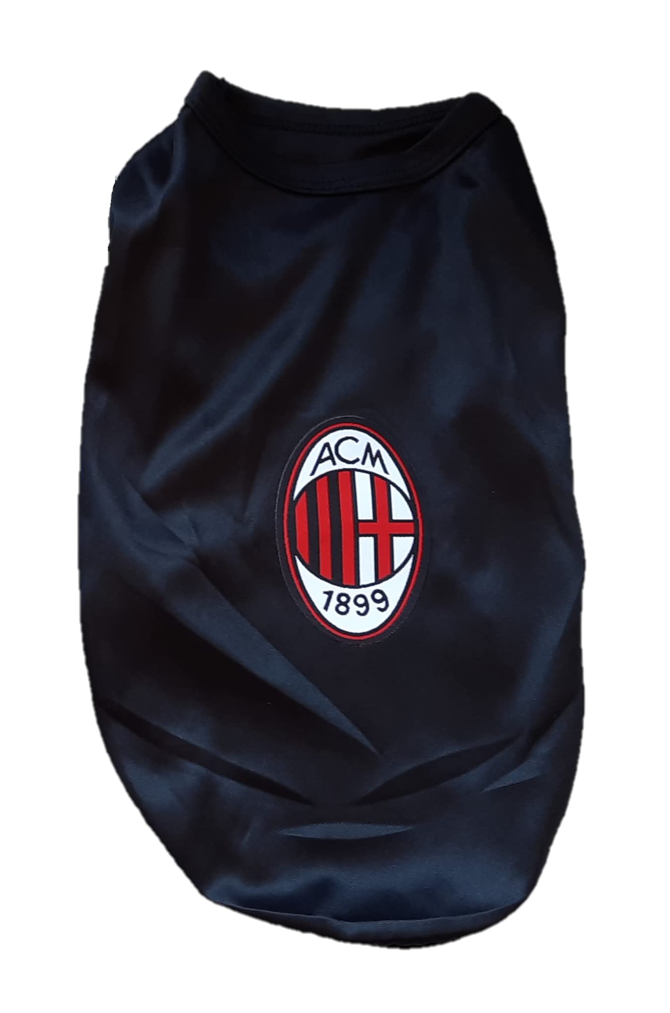 AC Milan Only4fan S.r.l. ACMPETSHIRTS, Tshirt for Dogs and Cats Unisex Adult, Black, S