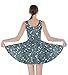 CowCow Womens Japanese Style Cherry Blossom Crane Floral Flowers Sakura Fuji Skater Dress, XS-5XL