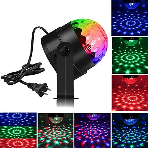 Spriak Party Lights Disco Ball 3w Led Sound Actived Strobe Stage Christmas Halloween Rgb Led Par Light Lighting