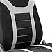FH Group Car Seat Covers Sports Seat Covers Front Seats Only, Airbag Compatible Gray Black Automotive Seat Cover Combo Small Car Seat Cover Design Universal Fit Interior Accessories Cars Trucks SUVs