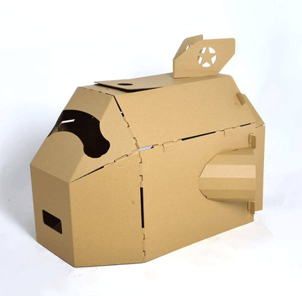 Amazon 段ボール工作シリーズ 落書き可能な潜水艦カートン96 91 78 8 Cm インストール中にハサミ接着剤は不要 手作りのdiy落書きパズルボードの親子紙おもちゃ 子供4 6に適しています ハウス おもちゃ