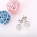 UHIBROS 316L Surgical Stainless Steel Stud earrings Round Ball Diamond Ear Stub