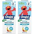 Orajel Kids Elmo Training Toothpaste Fluoride-Free; #1 Pediatrician Recommended Fluoride-Free Toothpaste*, 1.5oz Tube (Pack of 2)
